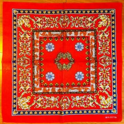パック 3 Pack Lot Red Mosiac Paisley Bandana USA Wrap Scarf 100% Cotton