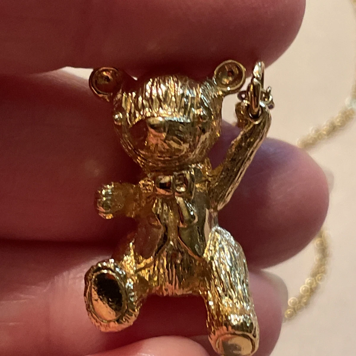 Gold Filled Teddy Bear Necklace – Estate Beads & Jewelry