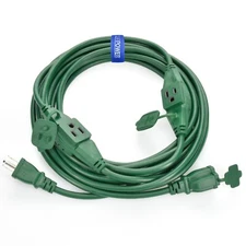CP 25ft 16/3 SJTW Landscape Extension Cord w/ 3 Inline/Outlet Covers, CP10225