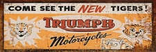 Rust Look Triumph Motorcycles Metal Sign 2 Sizes to Choose From