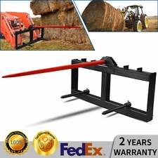 49" Tractor Hay Spear Skid Steer Loader Quick Attach for Bobcat Tractor 2000 LBS