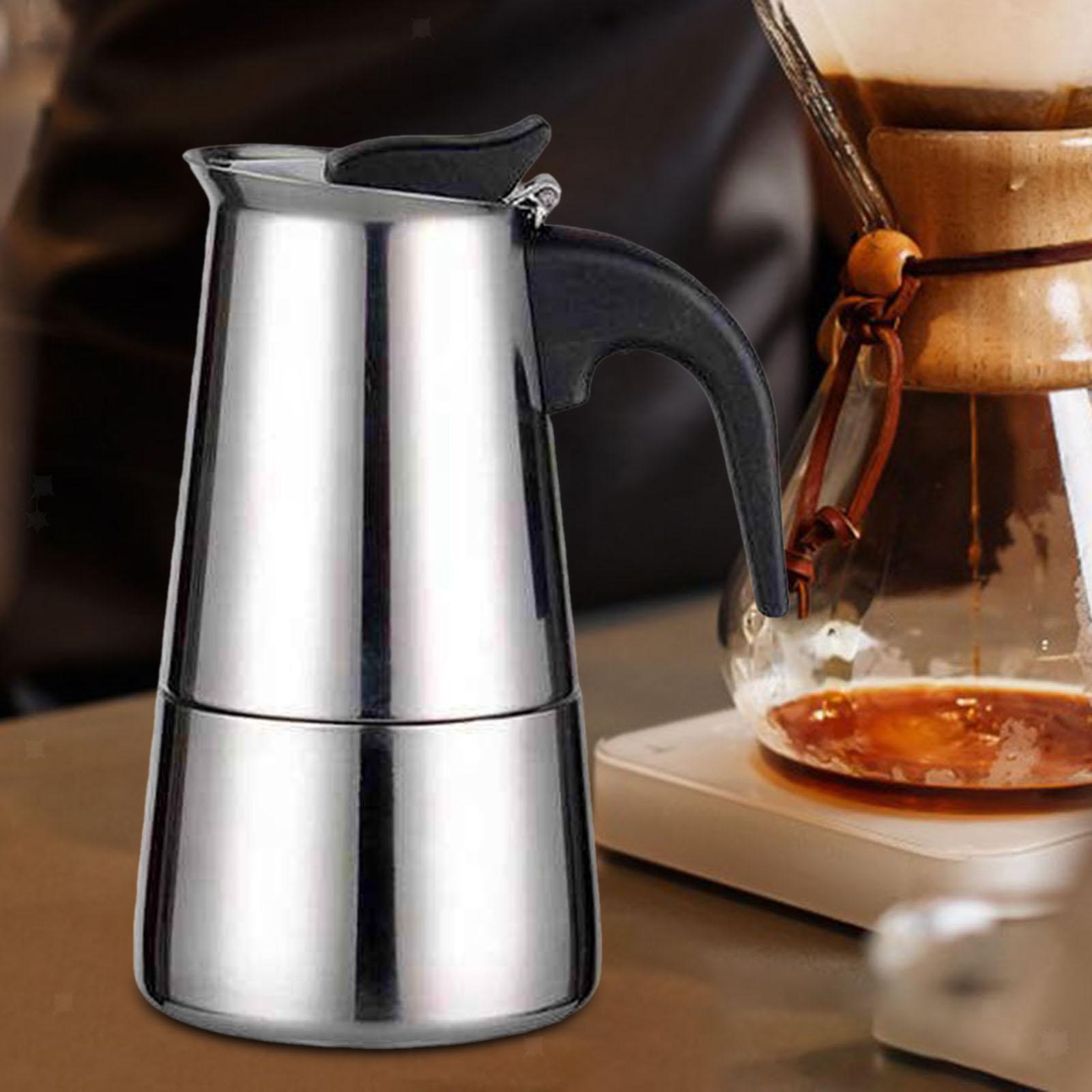 Stovetop Espresso Maker Stainless Steel Moka Pot Portable Coffee