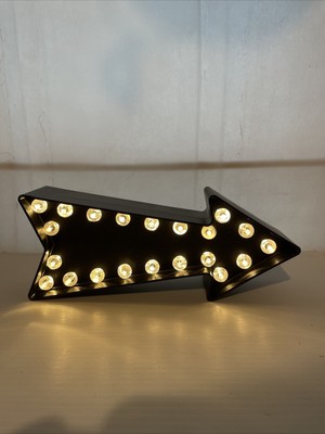 3D Marquee Lighted Arrow 11'' X 4.5'' Battery Operated Wall Mountable