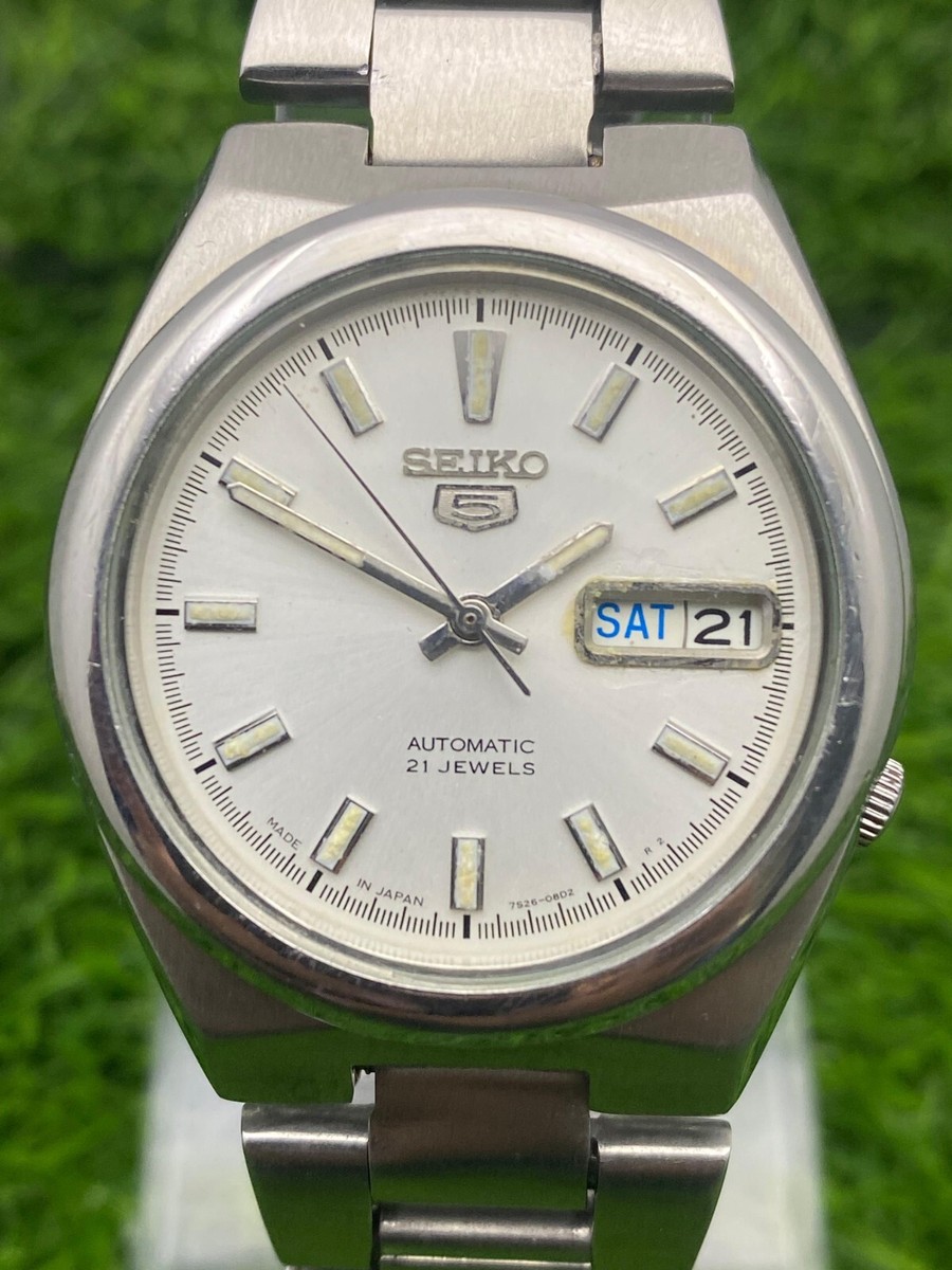 Vintage Seiko 5 21 Jewels Automatic 7S26-02S0 Watch Japan | eBay