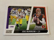 2021 Panini-Score Joe Burrow LSU NCAA National Champion Insert Card #CC1