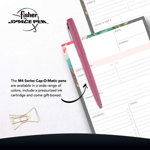 Fisher Space Pen - Pink M4PK/CT - Chrome Clip - Cap-O-Matic - Gift Boxed - Picture 3 of 6