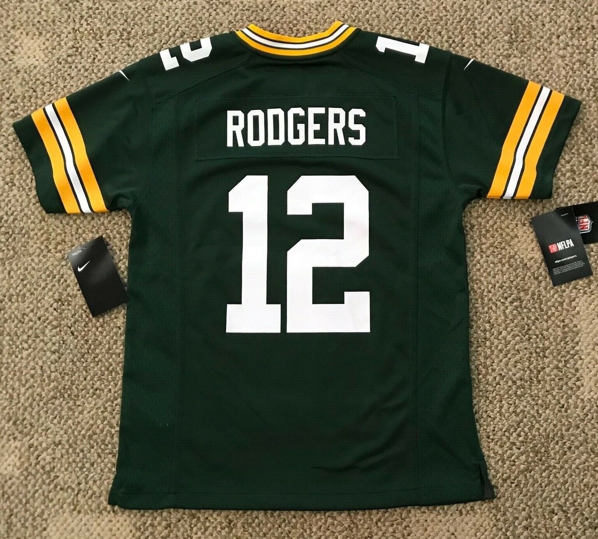 NIKE Youth Boys Large L NFL Green Bay Packers #12 Aaron