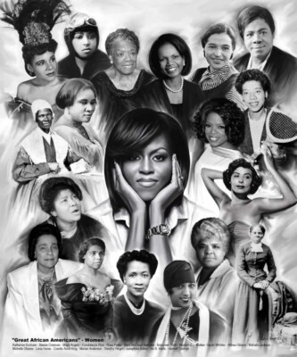 Great African American Women, Wishum Gregory Art, Wall Print Poster 20'' x 16''