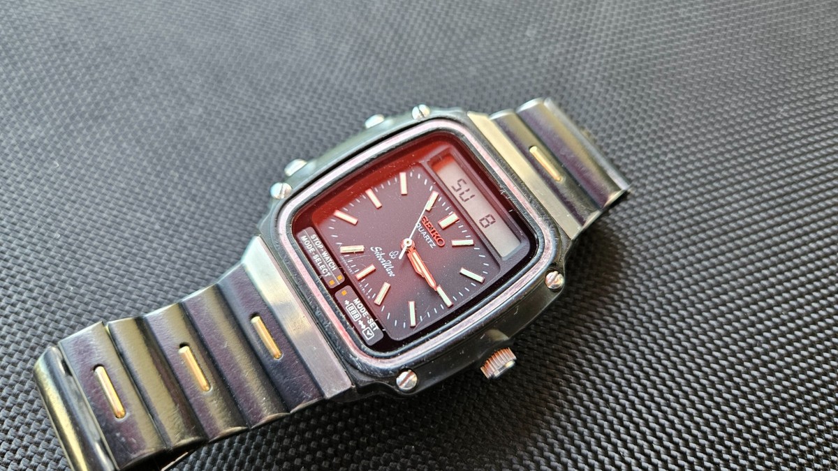 Seiko James Bond Silver Wave H357-5120 Men's Watch vintage Digital