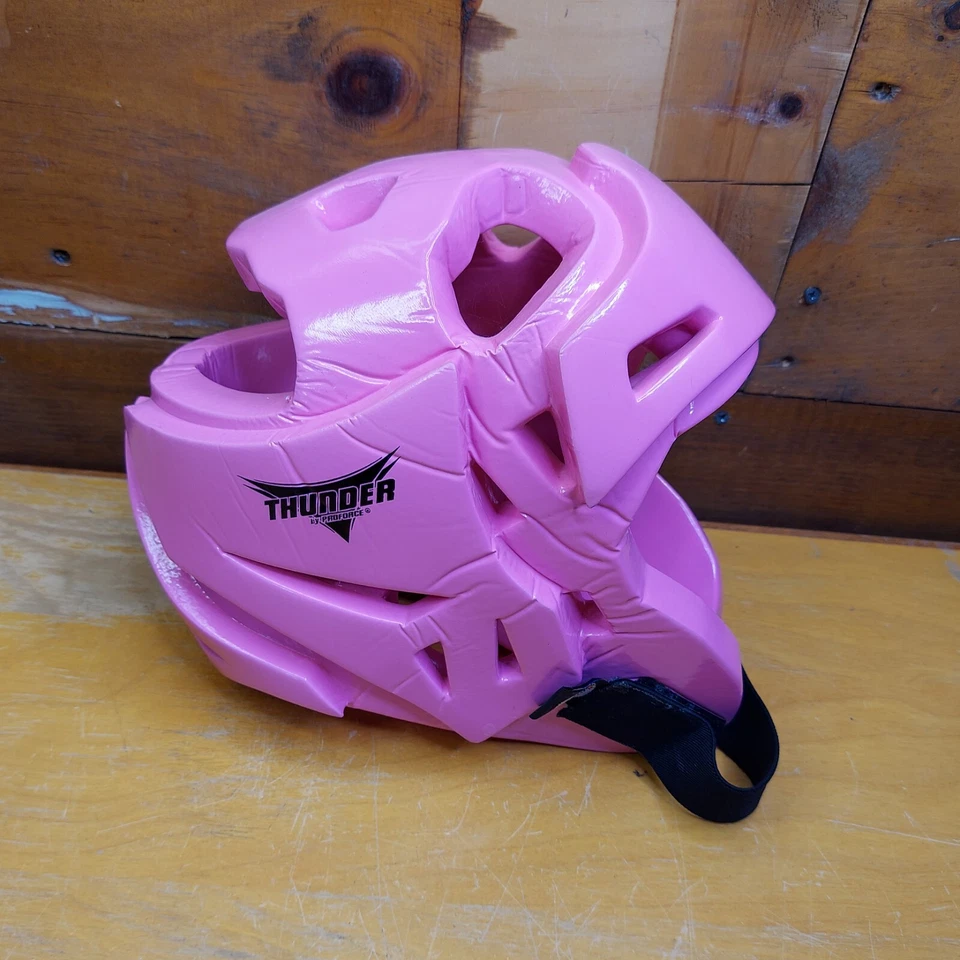 Protector de cabeza completo ProForce Thunder Martial Arts Sparring Gear Karate rosa juvenil L Foto 4 de 4