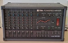 TOA Powered Mixer MX-106. Six input channels 120 Watts into 8 ohms. Tested works
