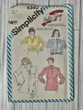 Vintage 1984 Simplicity 6340 Sz 22 Shirt Patterns Phyllis Sidney UNCUT 