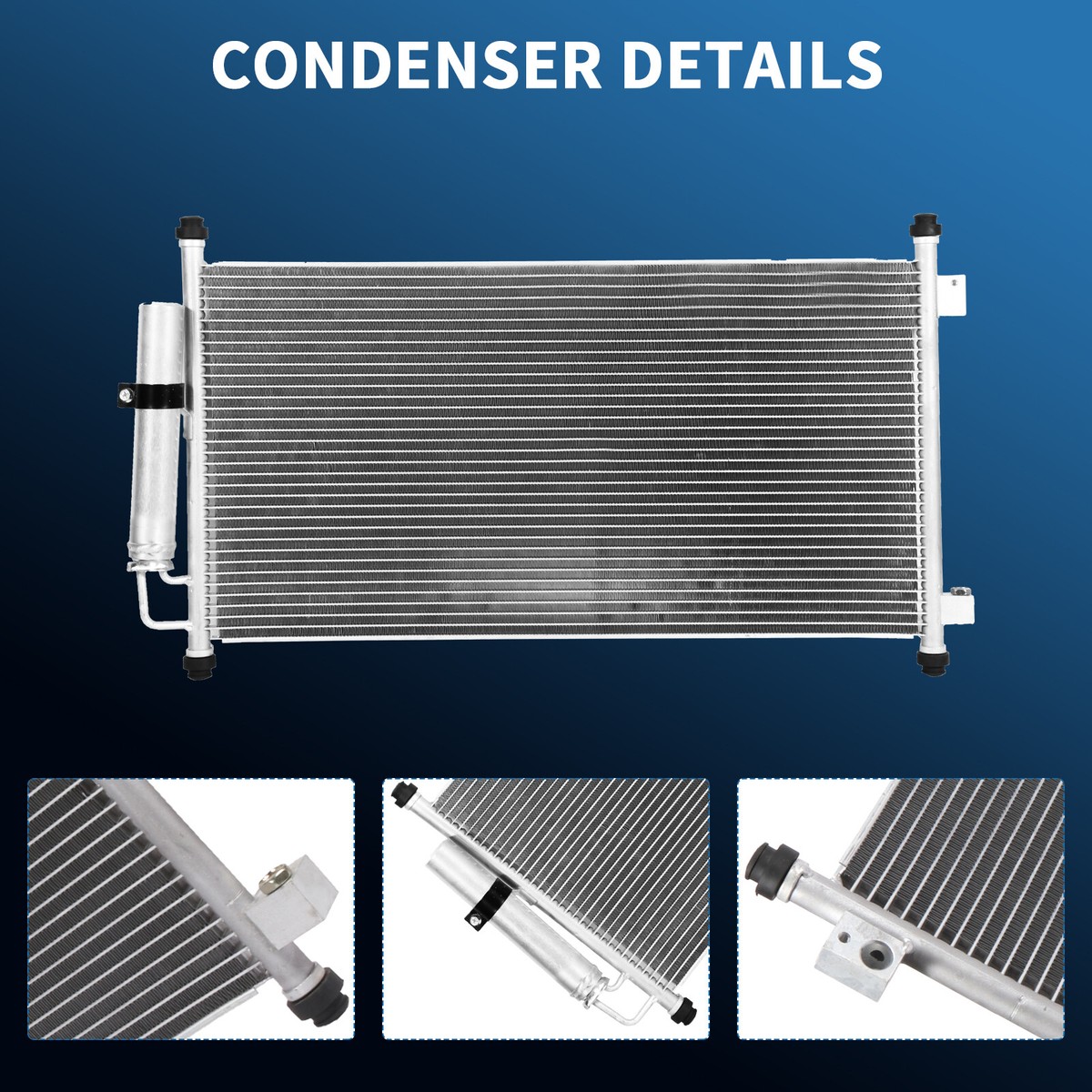 A/C Condenser & Receiver Drier For 2004-2008 Acura TL - AM Autoparts Replacement With 10-Year Warranty