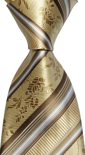 New Classic Men's Tie Striped Paisley Floral JACQUARD WOVEN 100% Silk Necktie - Picture 12 of 15