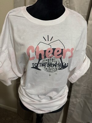 Light Pink Tie Dye New Years T-shirt