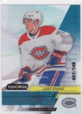 20/21 SYNERGY..JAKE EVANS..EXCEPTIONAL FUTURES../749..CANADIENS..COMBINED SHIP