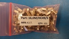  101pcs HC49S-16.000MHZ Parallel - Fundamental Quartz Crystal, 16MHz Nom