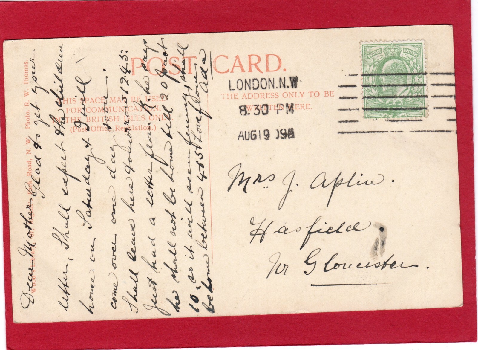 St Mark's Church from Regent's Park London pc used AS748 eBay