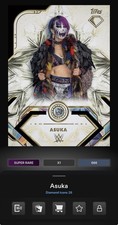 DIGITAL TOPPS WWE SLAM Asuka DIAMOND ICONS 26 SUPER RARE BLACK Read