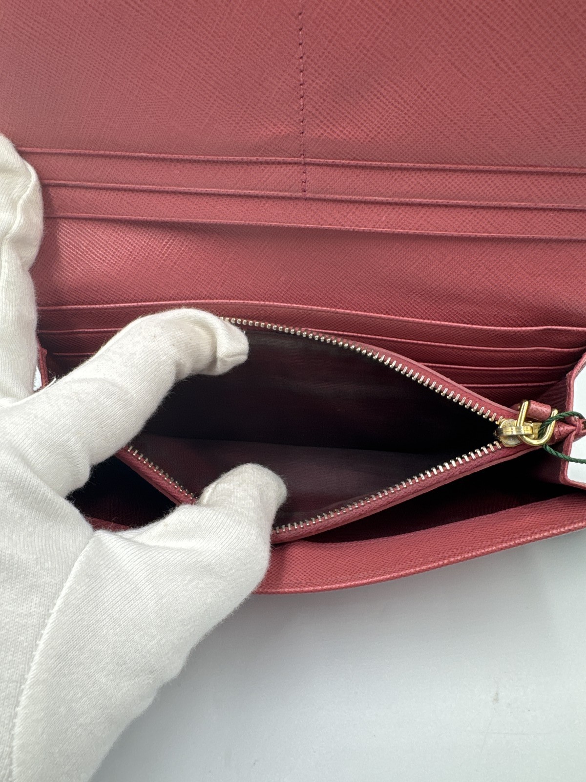 Prada Saffiano Pink Leather Wallet - # image 5