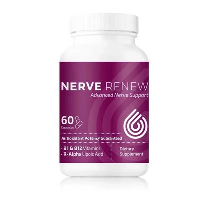 NERVE RENEW Advanced Nerve Support - with R-Alpha Lipoic Acid & etc - Pack of 3.
