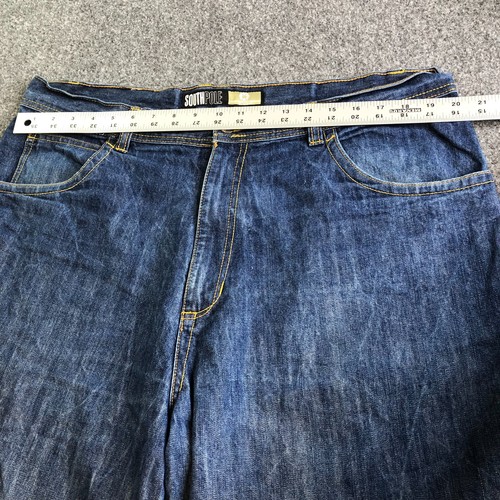 South Pole Shorts Mens 40 Blue Jorts Jean Denim Wide Baggy Y2K Skate 16" Inseam - Picture 5 of 10