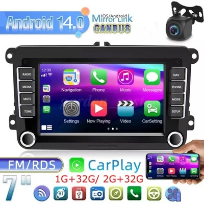 Apple CarPlay For VW Polo GOLF MK5 MK6 Car Stereo Radio Android 14 Head Unit GPS