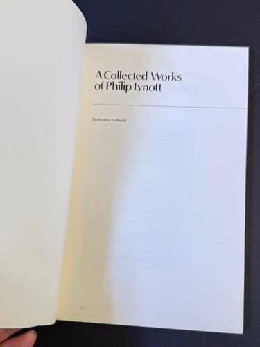 A COLLECTED WORKS OF PHILIP LYNOTT First Edition 1979 Book THIN LIZZY Phil Rare - Picture 8 of 10