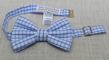 The Beaufort Bonnet Company Boys Tie Blue Plaid Bow Tie 2T-12 Preppy Southern