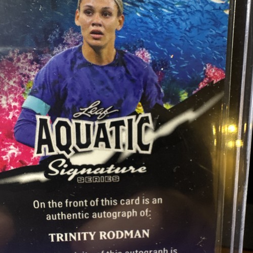 2025 Leaf Signature Series Aquatic TRINITY RODMAN Cracked Ice Auto #1/1 USWNT - Foto 5 di 13