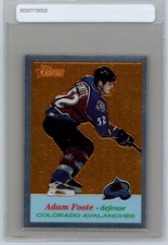 2001-02 Topps Heritage Retro Fractor Adam Foote 004/558 Colorado Avalanche #96