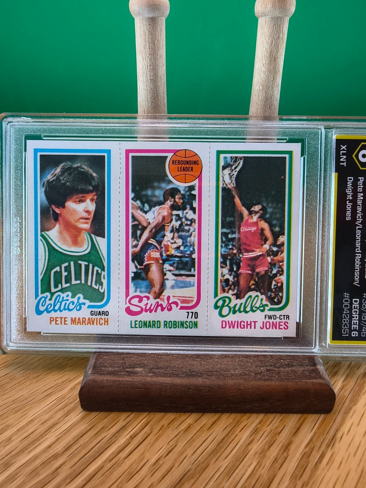 Pete Maravich / Leonard Robinson / Dwight Jones #38 / 46 / 187 (Basketball Cards 1980 Topps) — is it worth grading?