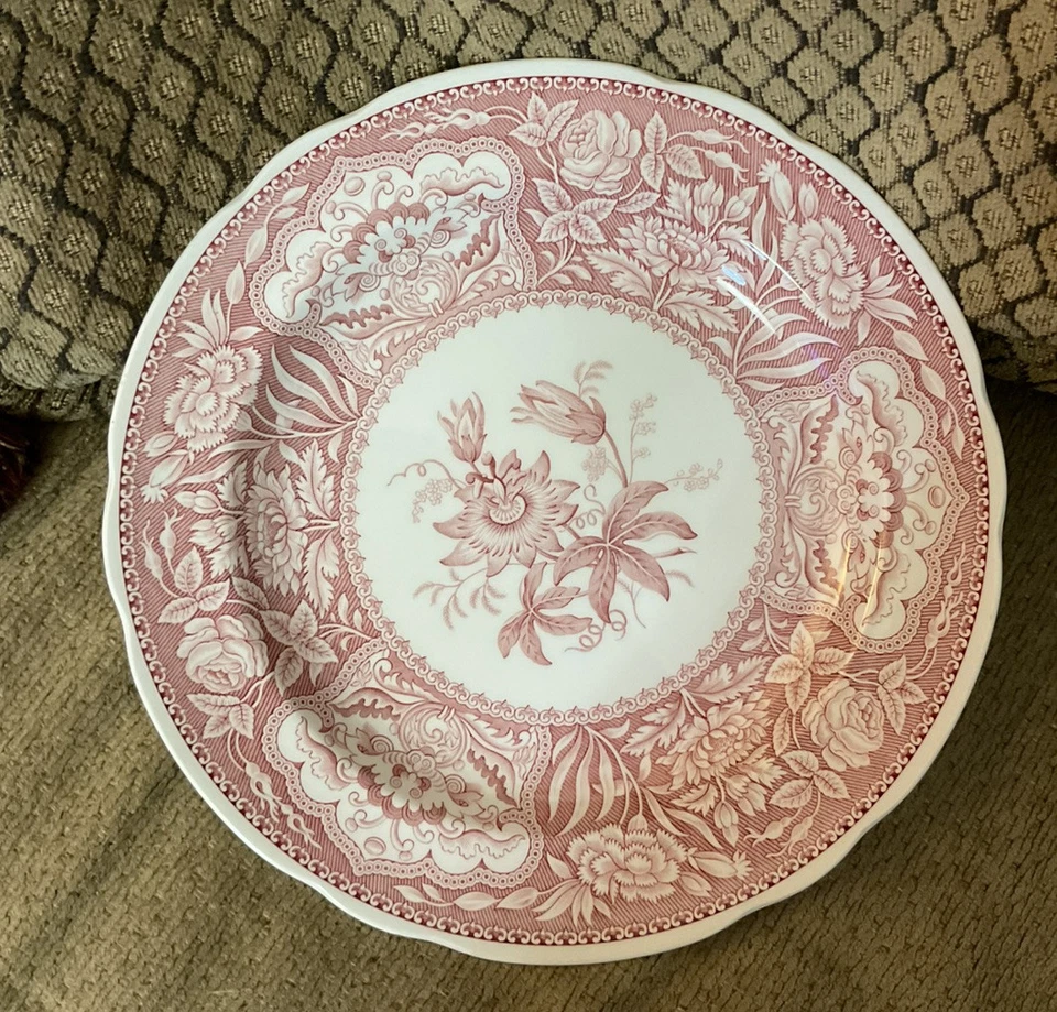 Spode FLORAL Dinner Plate Archive Collection Georgian Series Red White 1830 EUC - Image 3 of 4