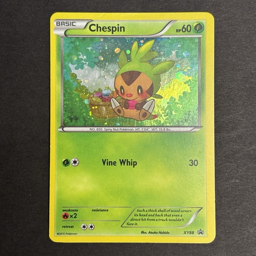 Chespin XY88 Black Star Promo XY Cosmo Holo Pokémon TCG Card MP