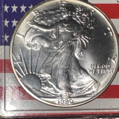 U.S. Mint American Eagle 1990 Silver Dollar 1 oz .999 Fine Coin