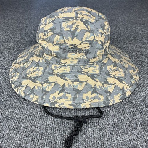 Patagonia Hat Mens Medium Fly Fishing Camo Casting Logo Rare Brimmer Boonie