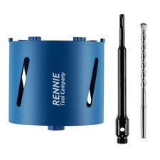 Diamond Core Drill Bit Set Includes Long SDS Adapter + Pilot Drill Hole Cutter