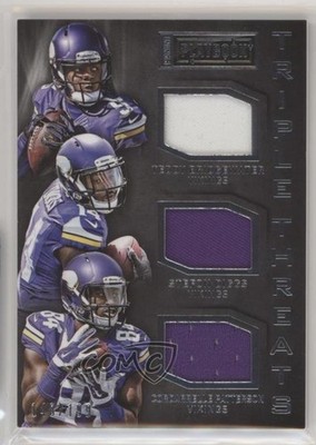 2015 Playbook Triple Threats Cordarrelle Patterson Stefon Diggs Rookie RC z0q