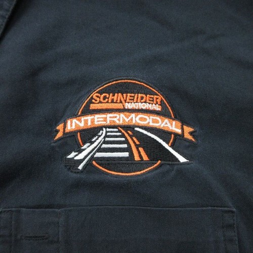 XL Used Long Sleeve Work Shirts Mens INTERMODAL Large Size Length Used SSYR-0 - Picture 3 of 10