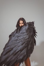 Moving Black Angel Wings Dance Cosplay Costume