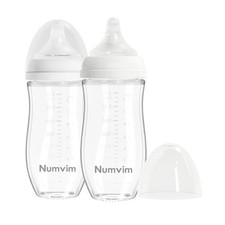 Glass Baby Bottle Gentle Extra Slow Flow, Breastfeeding Bottle with Anti Co...