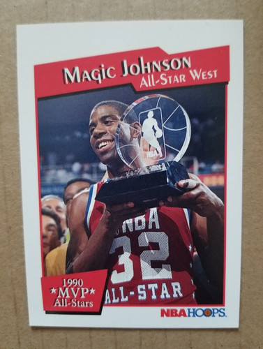 1991-92 NBA Hoops All-Star MVPs Magic Johnson #XI HOF Los Angeles Lakers