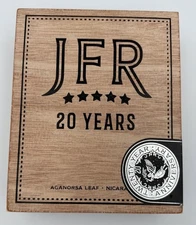 JFR 20 Years Titan Empty Wood Cigar Box 7" x 7" x 2.75"