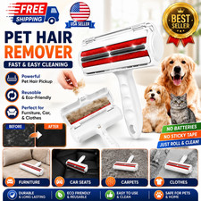 Reusable Pet Hair Remover Roller Dog Cat Fur Lint Cleaner for Furniture Car
