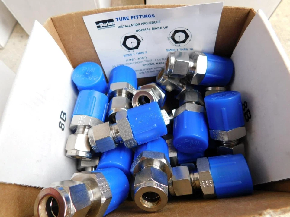 PARKER СМЕСЬ ЛОТ АССОРТИМЕНТ ФИТИНГОВ ИЗ НЕРЖАВЕЮЩЕЙ СТАЛИ ФИТИНГИ SWAGELOK - Изображение 2 из 4