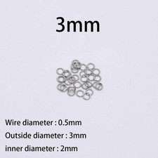 Stainless Steel Split Ring Jump Rings for DIY Jewelry Making, 30-200 Pcs