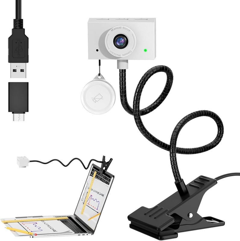 Webcam for PC, 1080P Streaming Camera, Web Camera for Desktop/Laptop Computer W