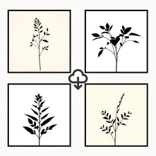 Set of 4 Realistic Digital Wall Art Print Modern Home Decor Printable Instant #2