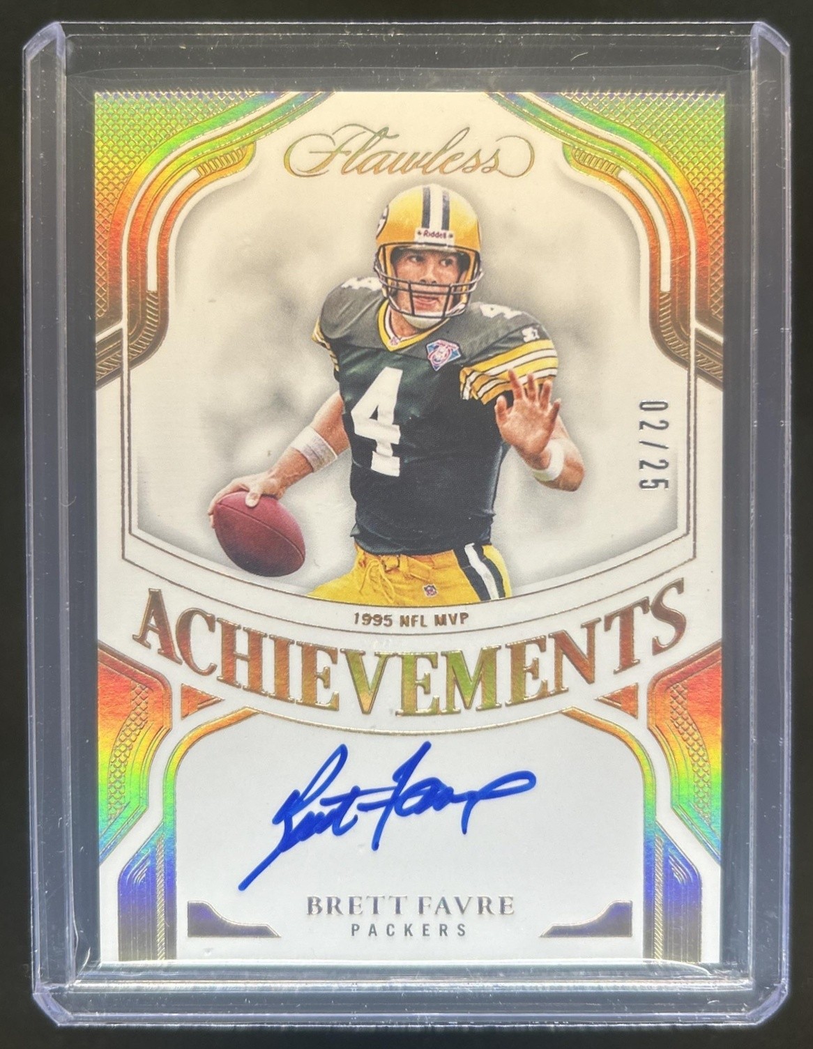 2025 Panini Flawless Brett Favre Achievements Auto Autograph #/25 Packers view 1