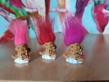 3 Russ Troll Pencil Toppers Valentine's Day Retro Vintage Collectables Cupid 90s